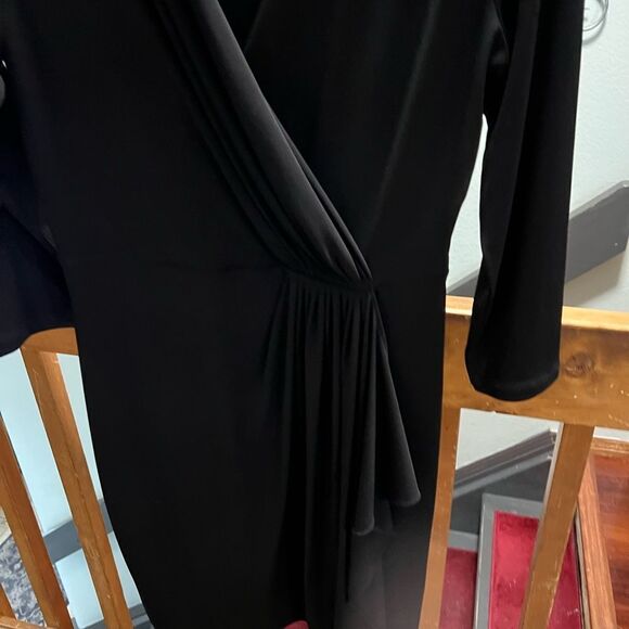 EUC Michael Kors Elegant Black Wrap Dress Size Small #094 - Picture 4 of 8